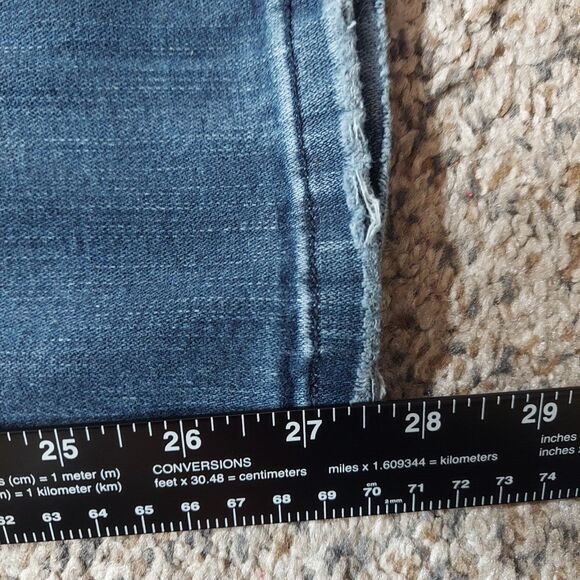 Rock Revival Moto Taniel Slim Stretch Distressed Thick Stitched Jeans Mens 31x28 - Picture 12 of 12